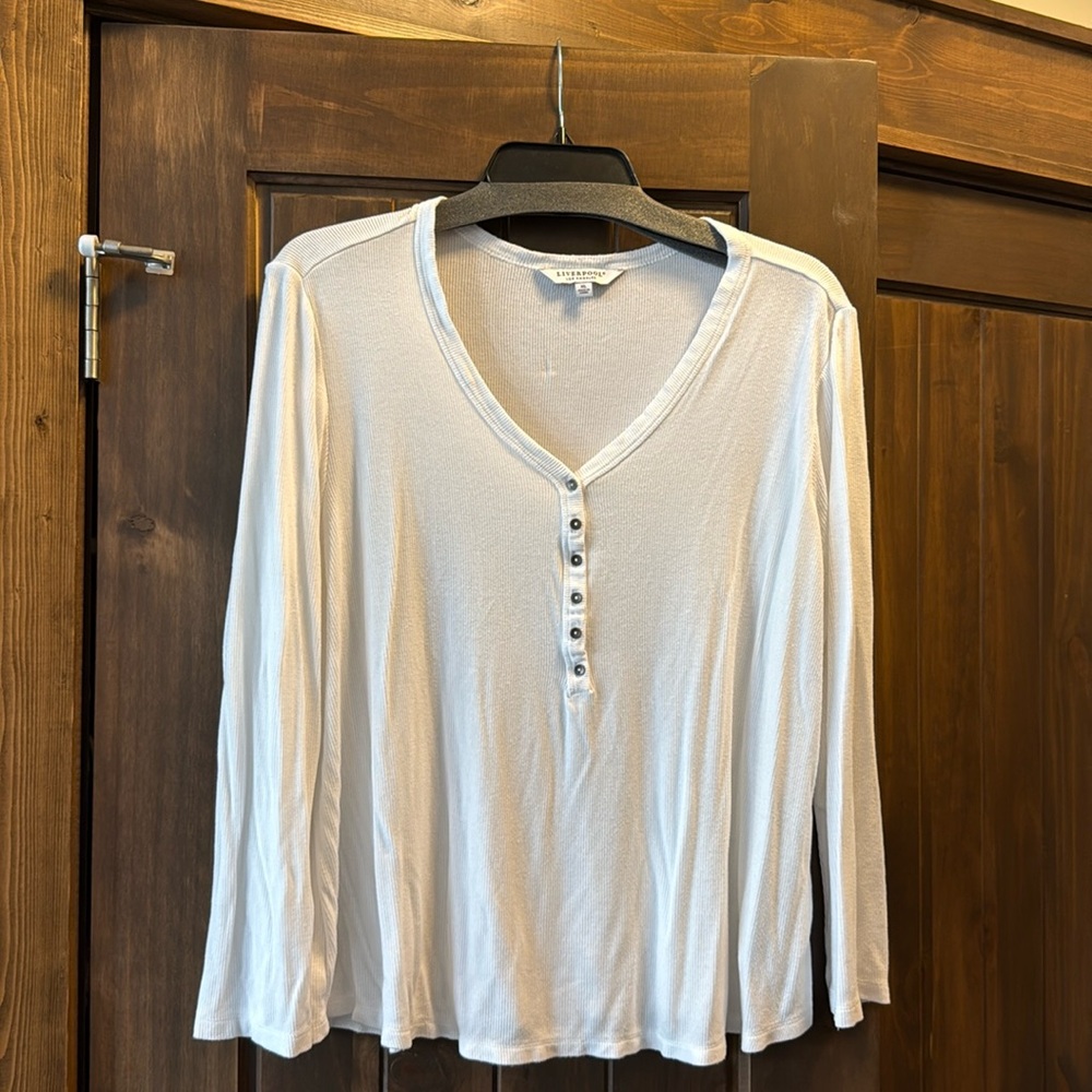 Liverpool Long Sleeve Button up Henley